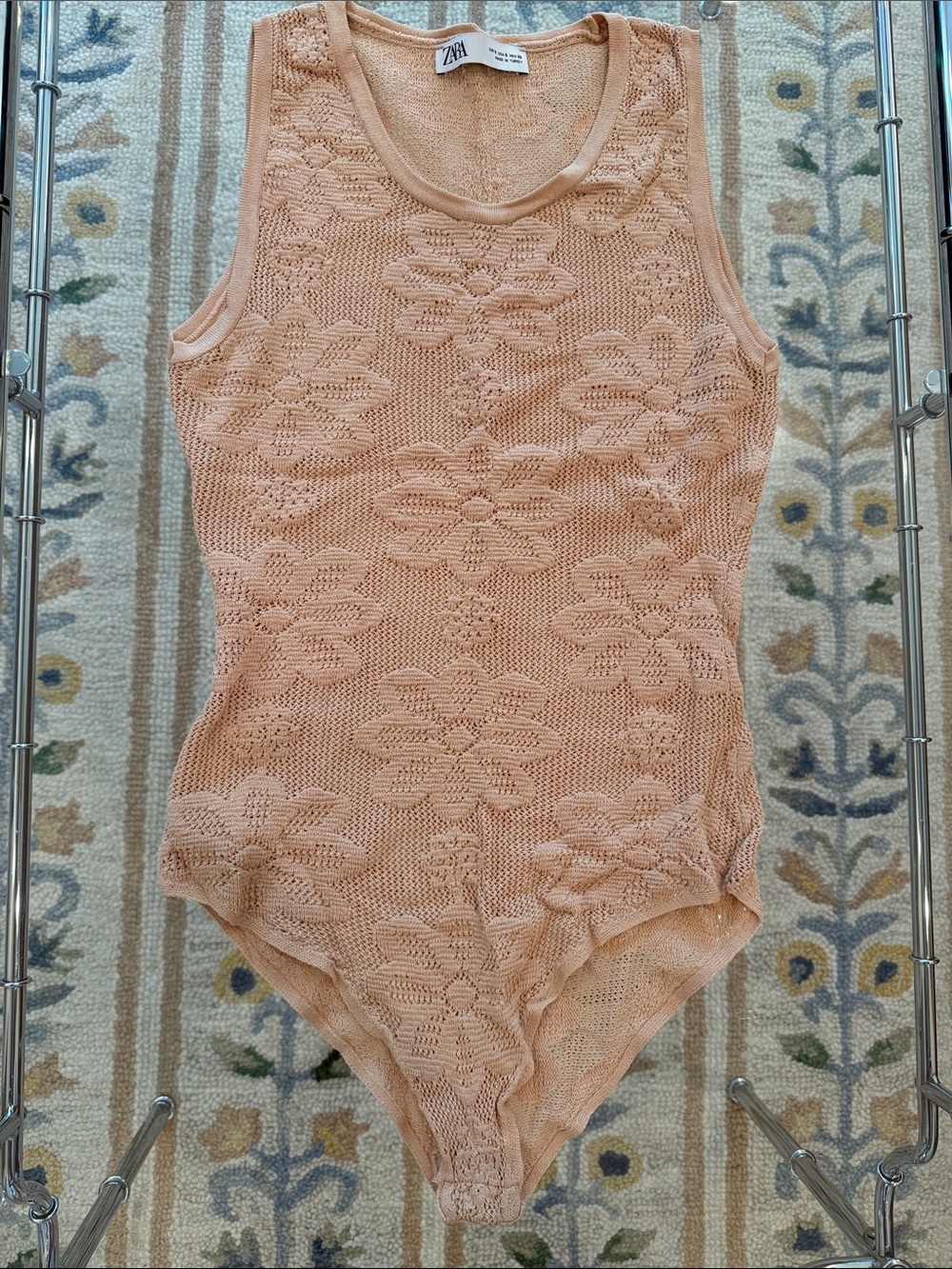 Zara Crochet Floral Sleeveless Bodysuit